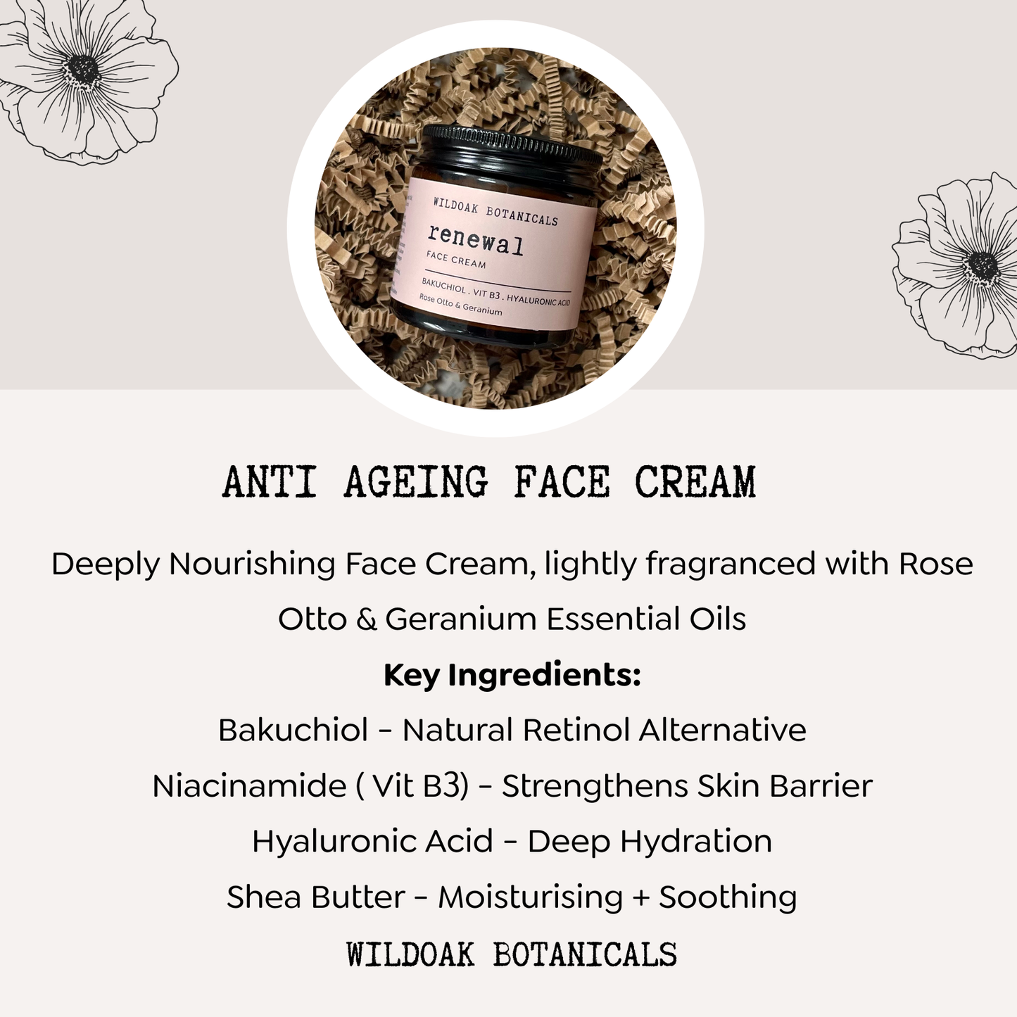 RENEWAL - Rose Otto & Geranium Natural Face Cream