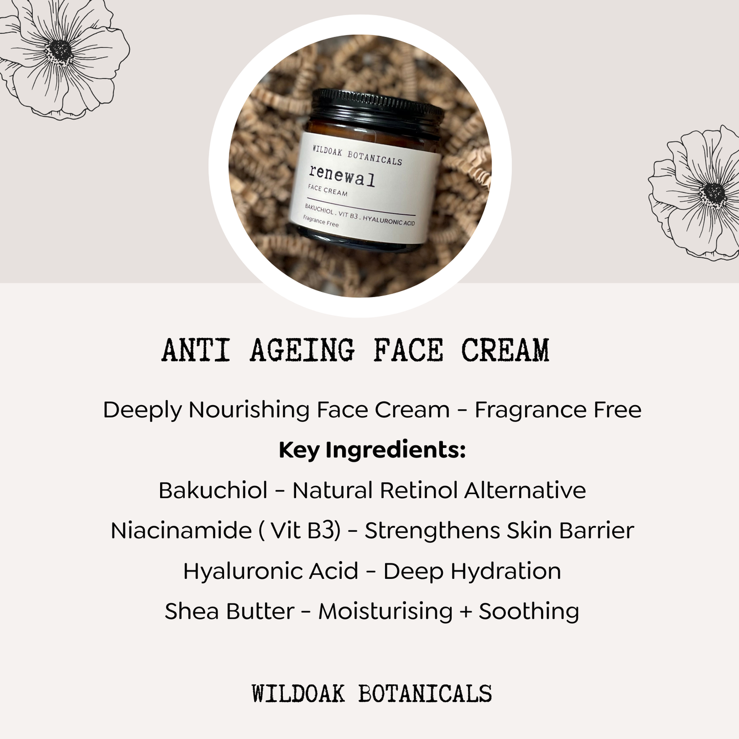 RENEWAL - Fragrance Free Natural Face Cream