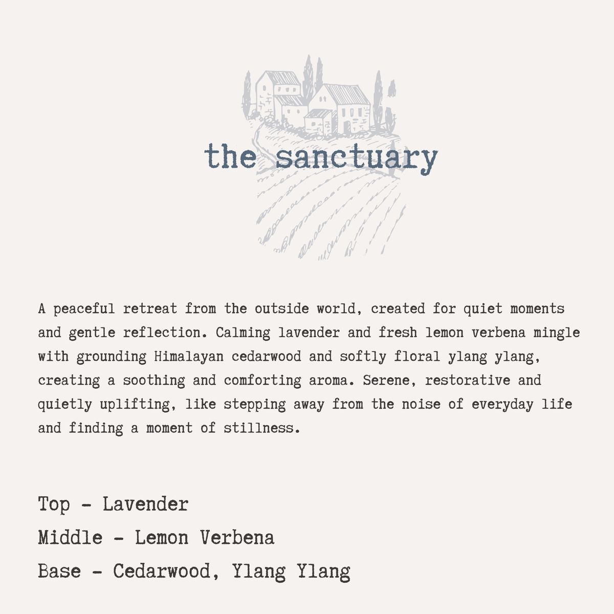 SANCTUARY - Lavender, Lemon & Ylang Ylang Essential Oils Soy Candle